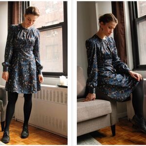 Slate & Willow Abstract Floral Dress Women Size 4